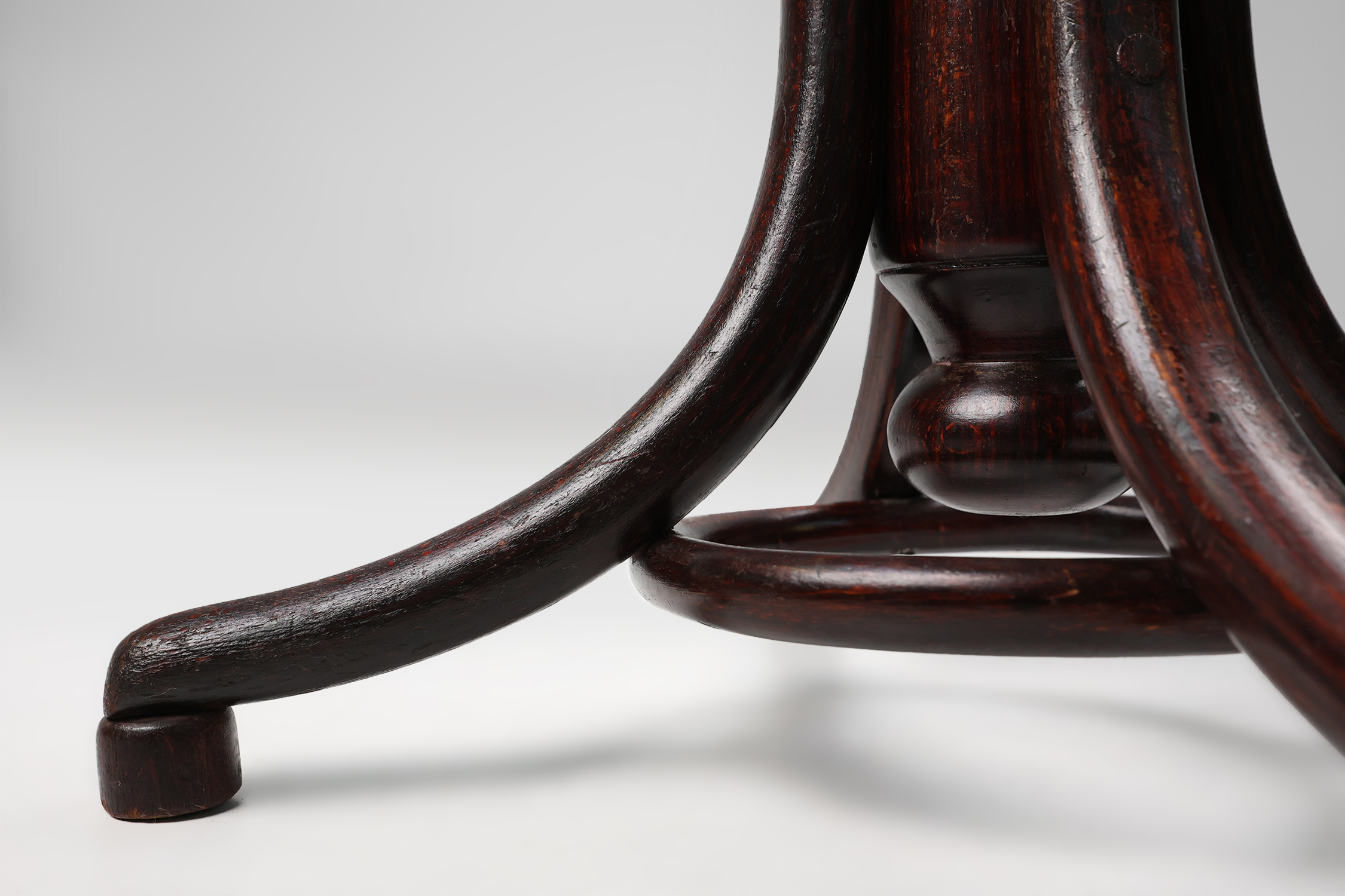 Thonet beech bentwood piano stool with caned seat, Austria ca. 1900thumbnail